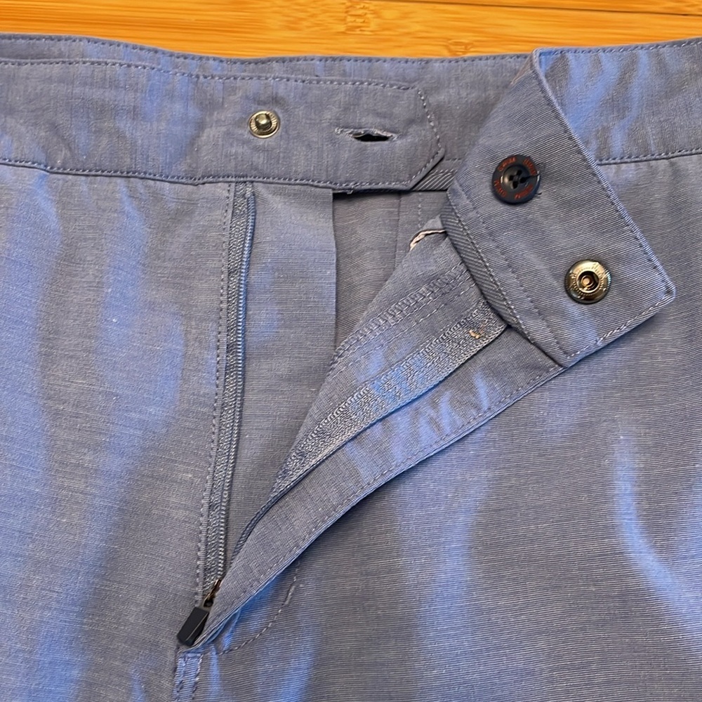 JOHNNIE-O Men’s Jupiter Cotton Performance Shorts Size 34 Blue Pockets Chino - Picture 13 of 16